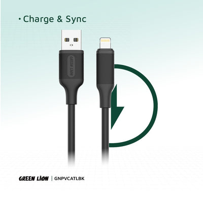 Green Lion USB-A to Lightning PVC Cable 1M 2.4A