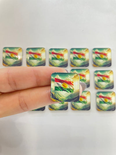 Metal Sticker – Kurdistan Flag/Map