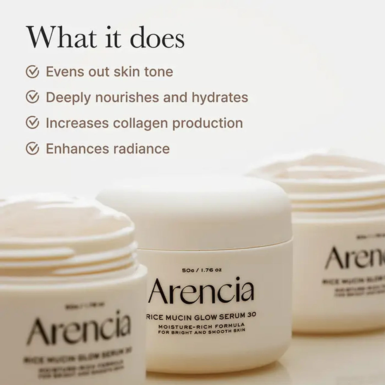 ARENCIA Rice Mucin Glow Serum 30 50g  - ORIGINAL