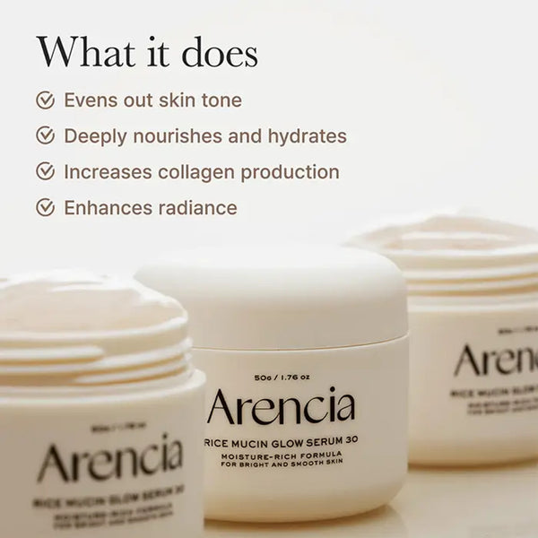 ARENCIA Rice Mucin Glow Serum 30 50g  - ORIGINAL