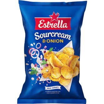 Estrella Sourcream & Onion Chips 40g – Tangy, Creamy & Crispy