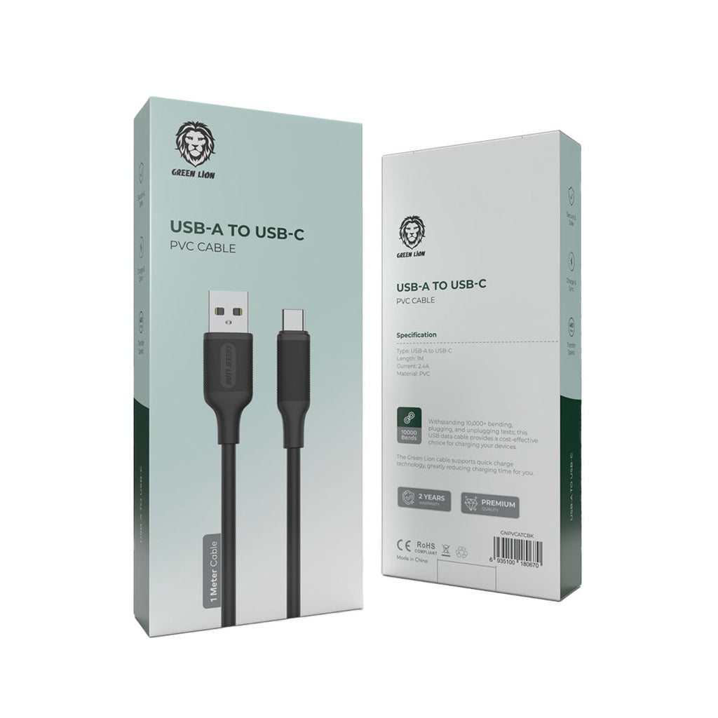 Green Lion USB-A to Lightning PVC Cable 1M 2.4A