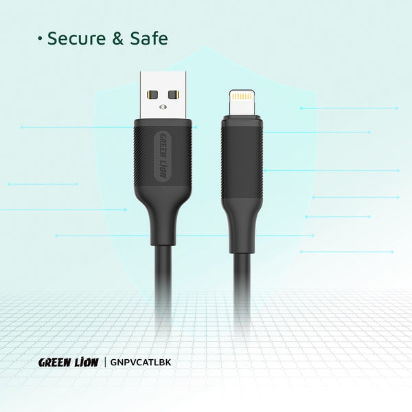 Green Lion USB-A to Lightning PVC Cable 1M 2.4A