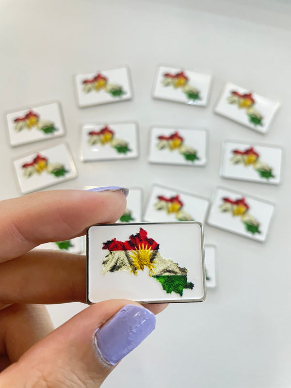 Metal Sticker – Kurdistan Flag/Map