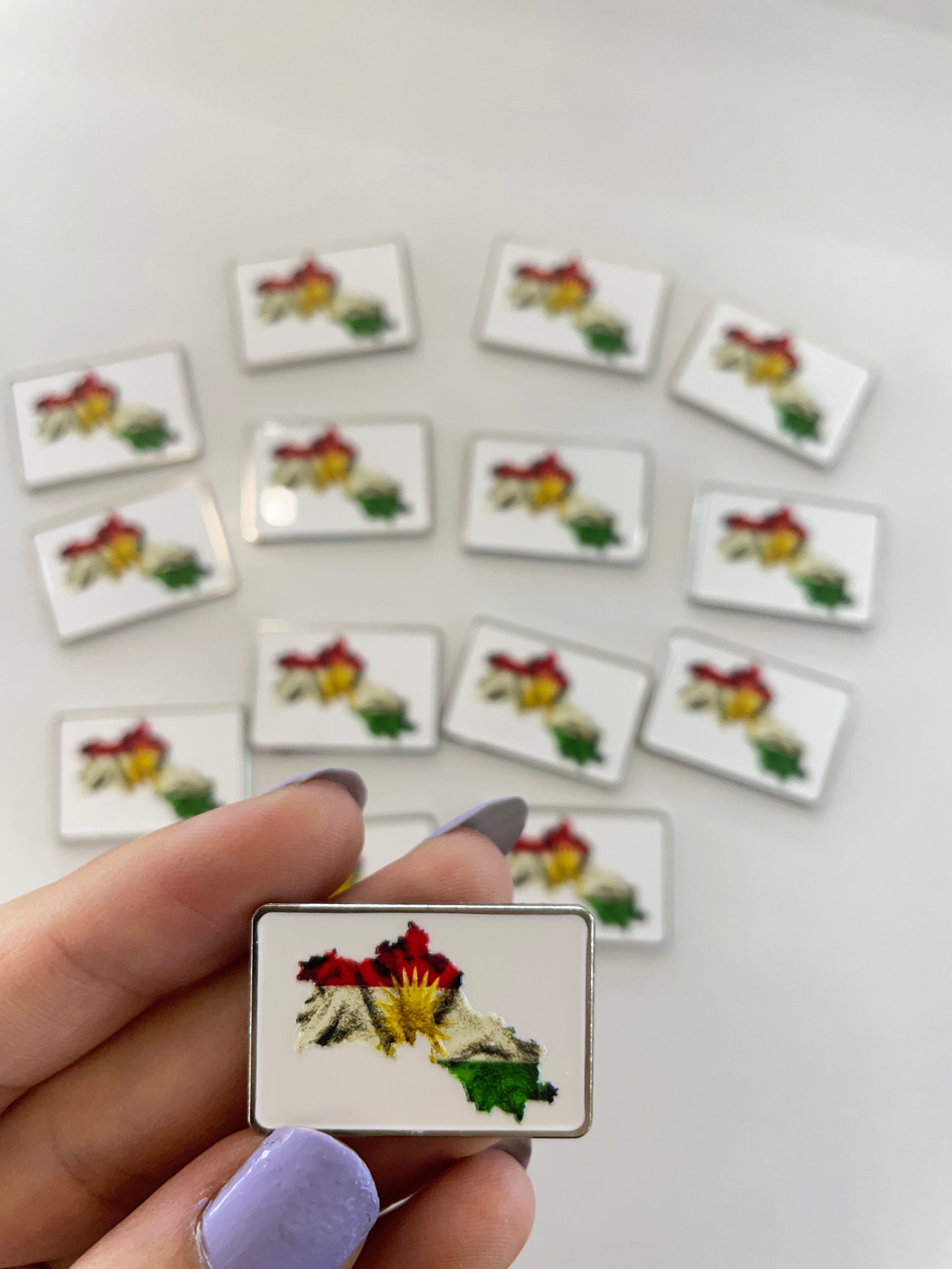 Metal Sticker – Kurdistan Flag/Map
