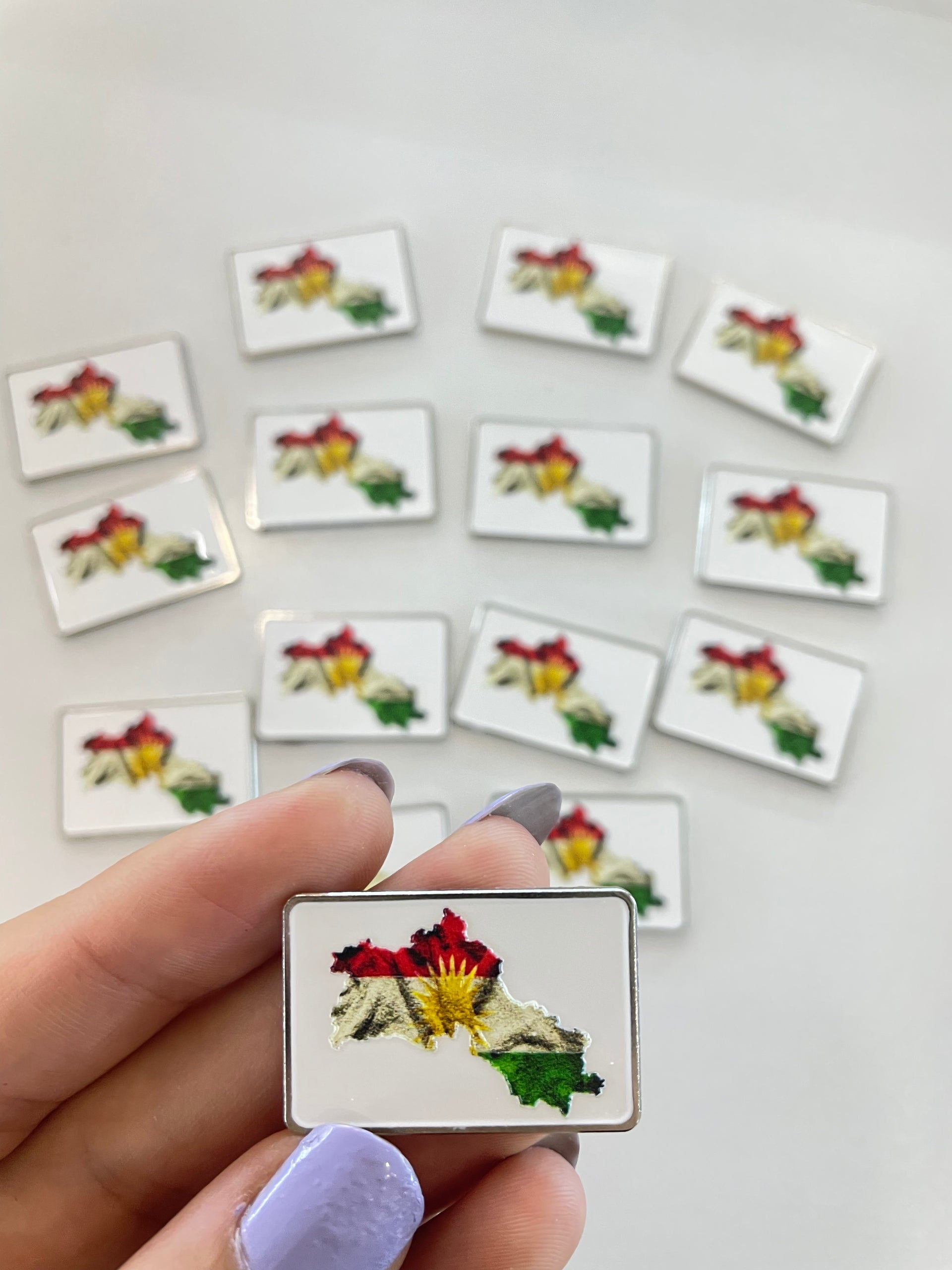 Metal Sticker – Kurdistan Flag/Map