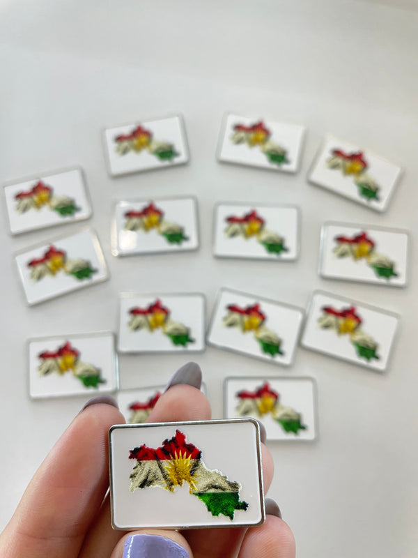 Metal Sticker – Kurdistan Flag/Map