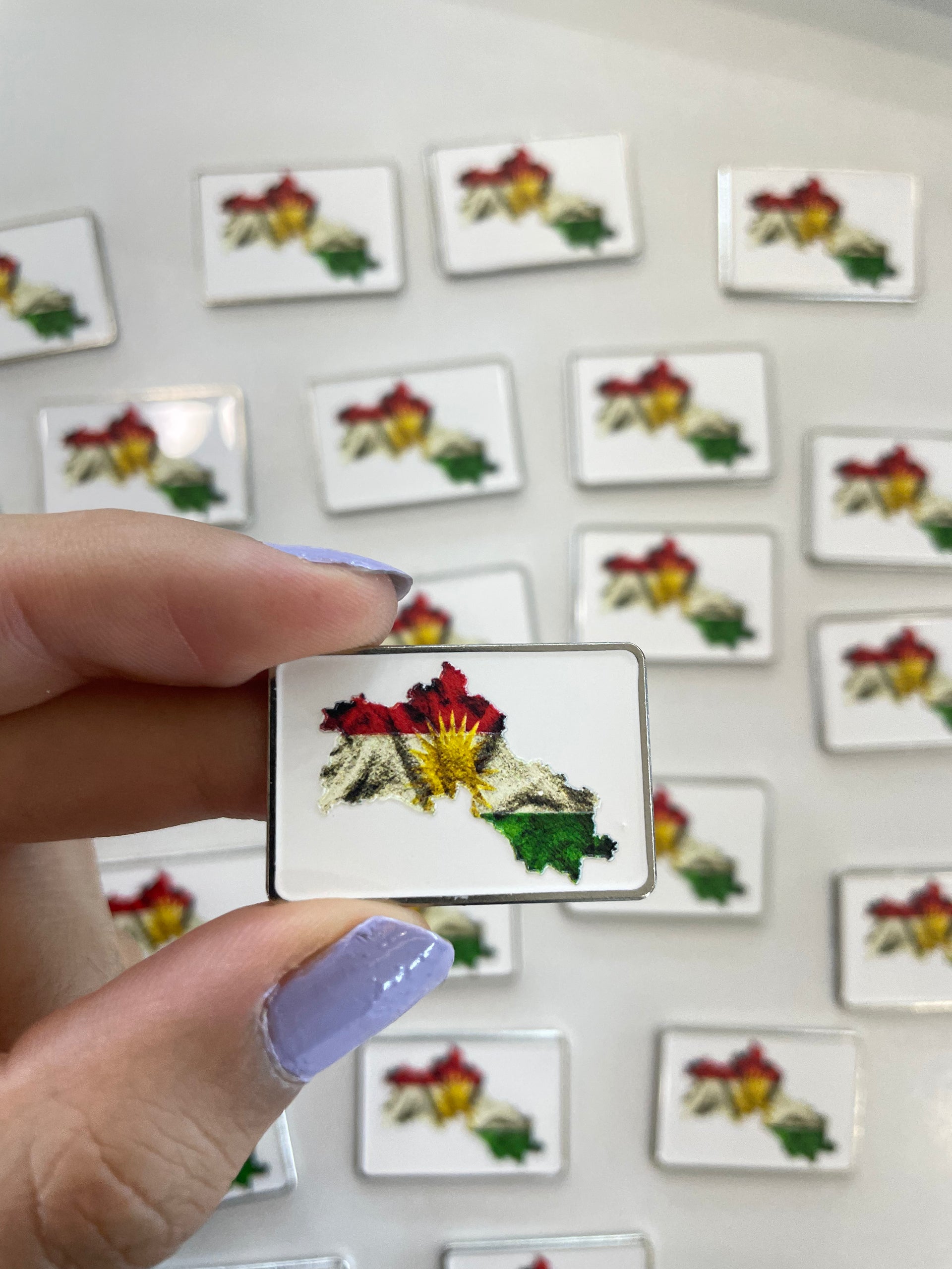 Metal Sticker – Kurdistan Flag/Map