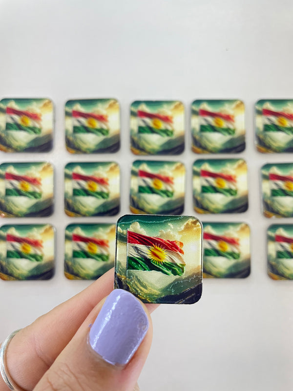 Metal Sticker – Kurdistan Flag/Map