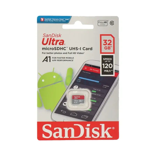 SanDisk Ultra Micro Minneskort SDHC 32GB 120MB/s UHS-I Class 10