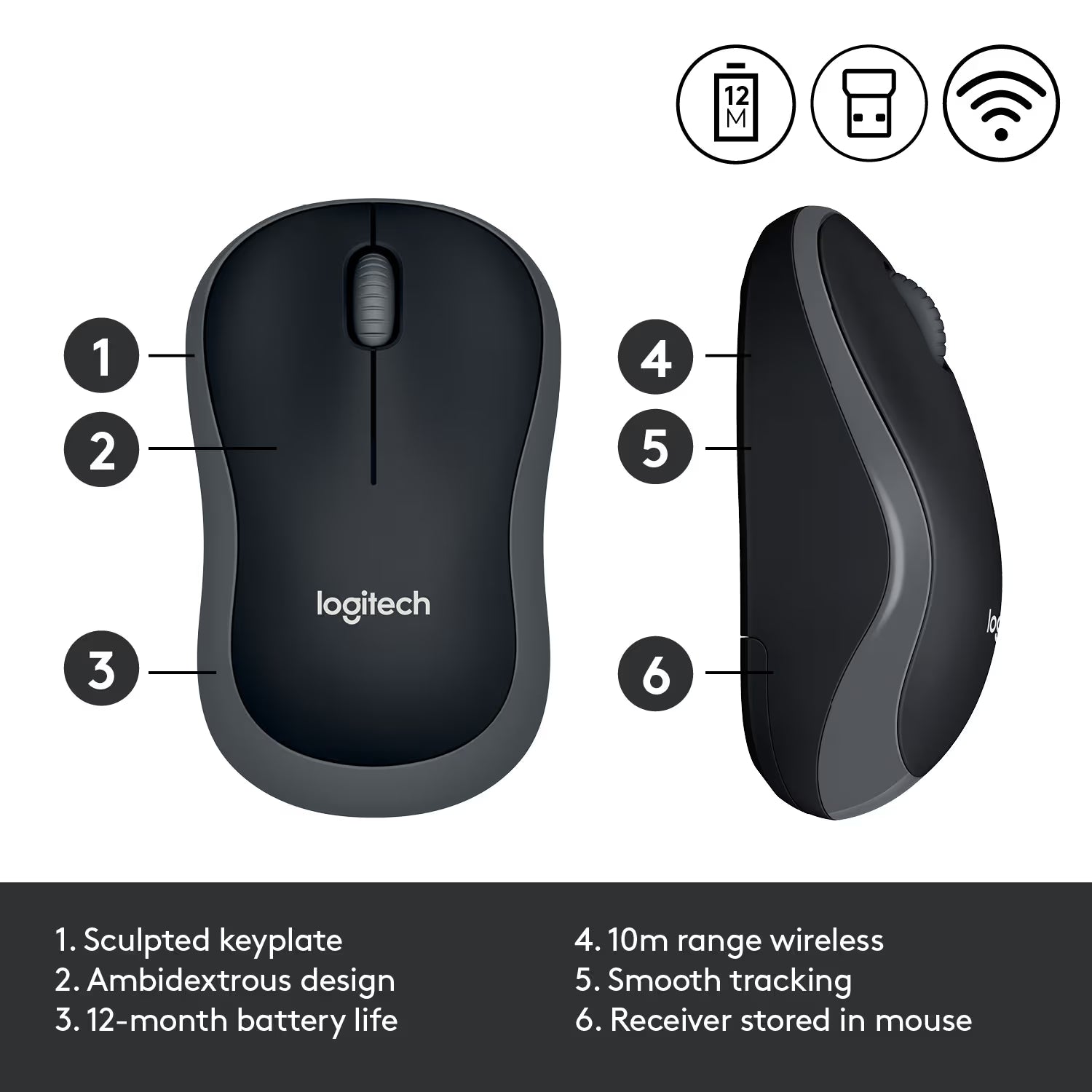 Logitec wireless mouse m185 - Original